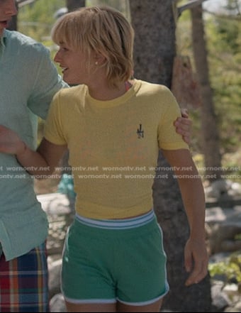 Mirren’s green shorts on We Were Liars