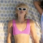 Mirren’s pink stripe bikini on We Were Liars