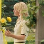 Mirren’s yellow polo top and skirt on We Were Liars