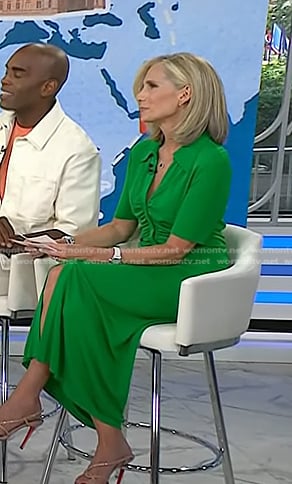 Misty Belles’s green ruched dress on Today