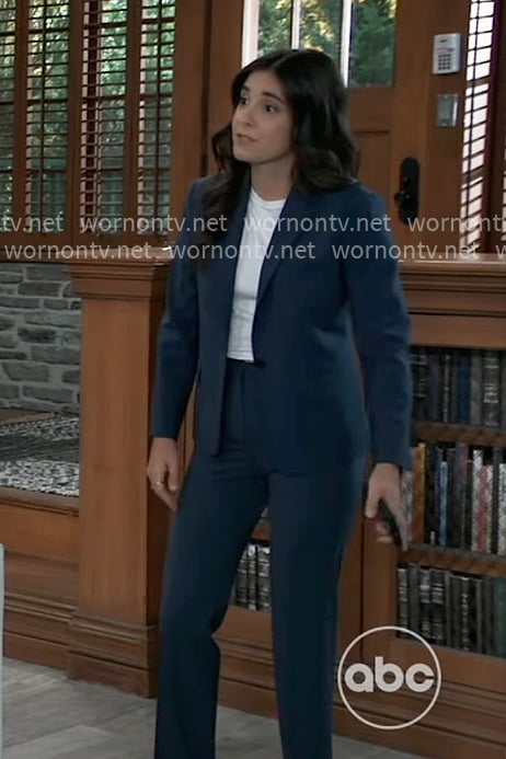 Molly's blue suit on General Hospital