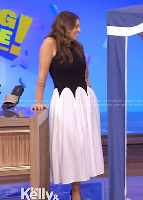 Monica Mangin's two-tone dress on Live with Kelly and Mark