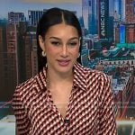 Morgan’s beige geometric print shirt on NBC News Daily