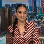 Morgan's beige geometric print shirt on NBC News Daily
