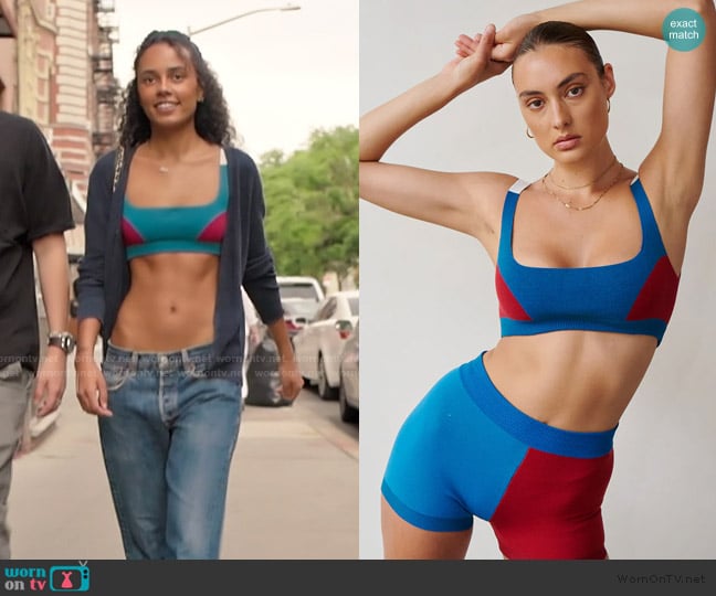 Nagnata Colour Block Bralet Top worn by Ava Dash on Next Gen NYC