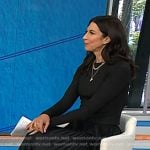Natalie’s black colorblock pleated skirt on Today