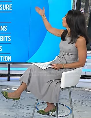 Natalie's green buckle pumps on Today