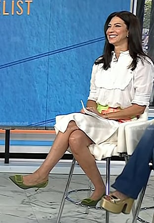 Natalie's green buckle pumps on Today