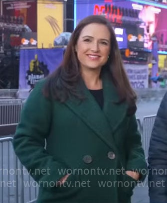 Nikki Battiste's green coat on CBS Mornings