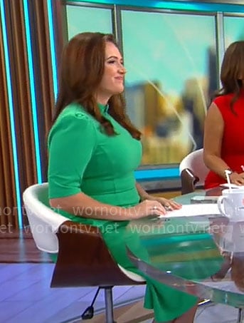 Nikki Battiste’s green dress on CBS Mornings