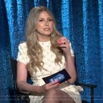 Nikki Novak’s white embellished dress on E! News