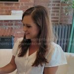 Nikki Battiste’s white v-neck top on CBS Mornings