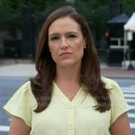 Nikki Battiste’s yellow button front top on CBS Mornings
