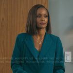 Olympia’s dark green teal blazer on Matlock