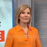 Kate’s orange button down blouse on NBC News Daily