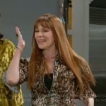 Pamela’s leopard print jacket on Beyond the Gates