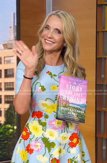 Patti Callahan Henry’s floral knit dress on Good Morning America