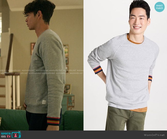 Paul Smith Paul Smith Long Sleeve Sweatshirt worn by Steven (Sean Kaufman) on The Summer I Turned Pretty