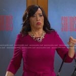 Paulina’s purple tie waist sheath dress on Days of our Lives