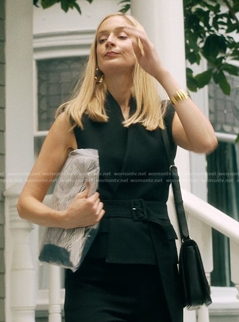 Penny's black belted vest on We Were Liars