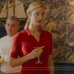 Penny’s red ribbed polo dress on We Were Liars