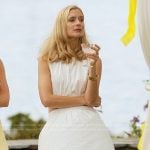 Penny’s white sleeveless cutouts dress on We Were Liars