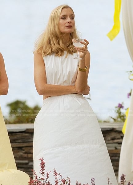 Penny's white sleeveless cutouts dress on We Were Liars