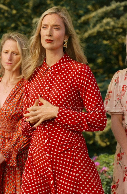 Penny's red polka dot print shirtdress on We Were Liars