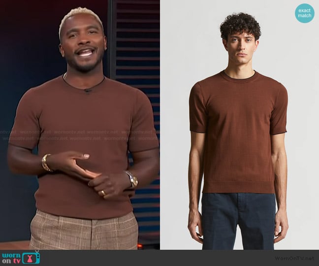 Peserico Pure cotton t-shirt worn by Scott Evans on Access Hollywood