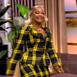 Phaedra Parks’s yellow plaid blazer and skirt on The View