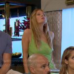 Phyllis's green one-shoulder maxi dress with cutout on The Young and the Restless