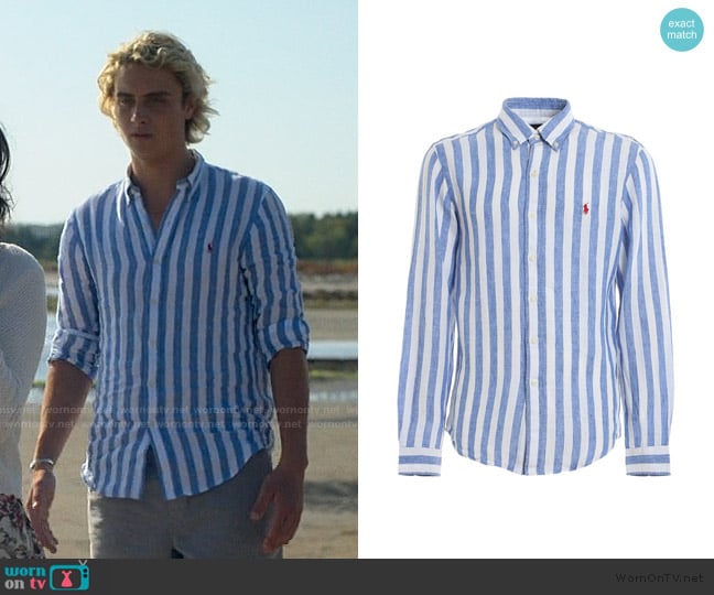 Ralph Lauren Striped Linen Shirt worn by Johnny Sinclair Dennis (Joseph Zada) on We Were Liars