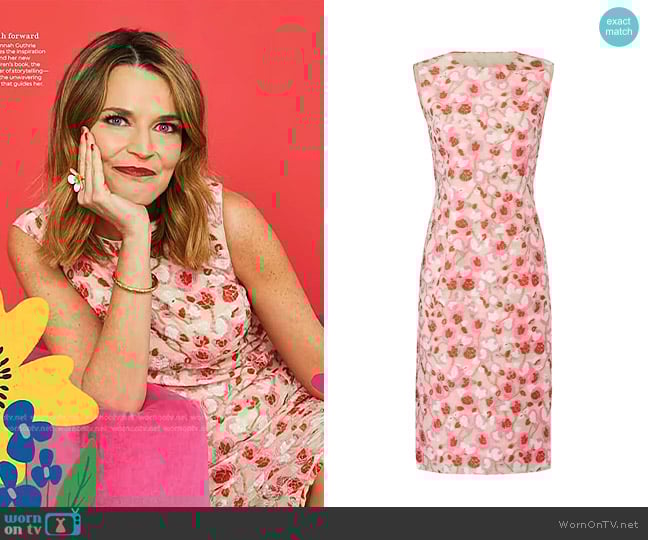 Prabal Gurung Floral Sheath Dress worn by Savannah Guthrie on Today