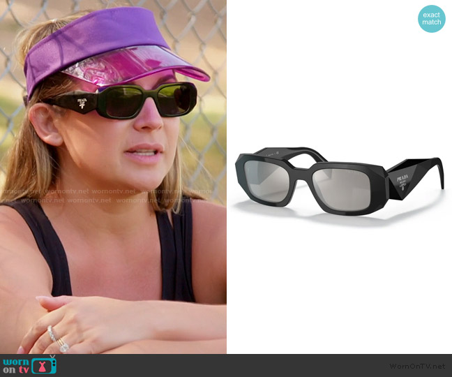 Prada Symbole square-frame sunglasses worn by Janet Caperna on The Valley