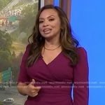Adelle’s purple wrap sheath dress on Today