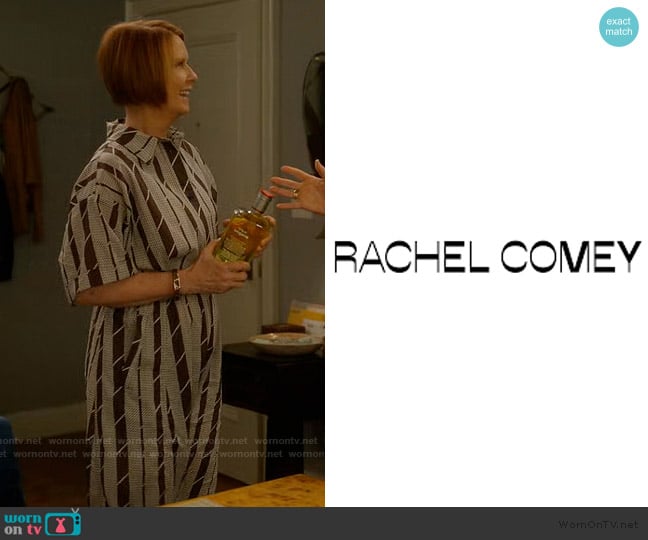 Rachel Comey Stripe Jumpsuit worn by Miranda Hobbs (Cynthia Nixon) on And Just Like That