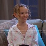 Rachel’s floral cropped hoodie on Days of our Lives