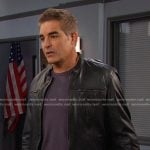 Rafe's black leather jacket on Days of our Lives