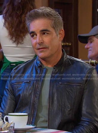Rafe's black leather jacket on Days of our Lives