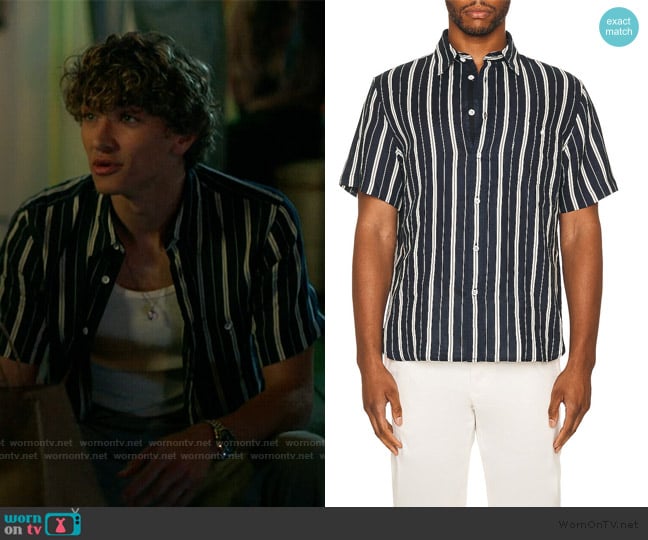 Rag and Bone Gus Linen Stripe Shirt worn by Jeremiah Fisher (Gavin Casalegno) on The Summer I Turned Pretty