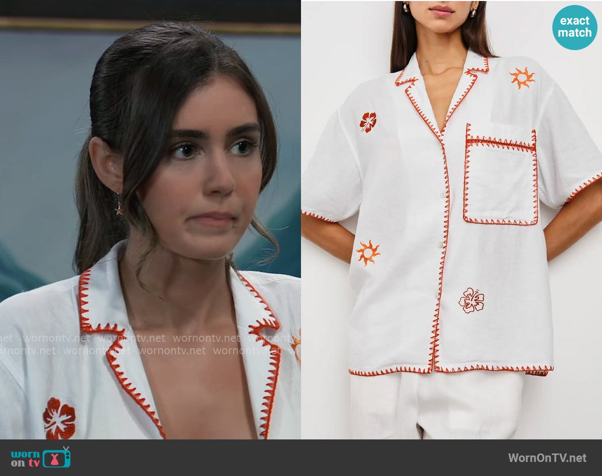 Rails Island shirt worn by Emma Scorpio-Drake (Braedyn Bruner) on General Hospital