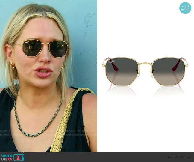 Ray-Ban Hexagonal Flat Lens Evolve Photochromic Sunglasses worn by Kacie Adkison on The McBee Dynasty Real American Cowboys