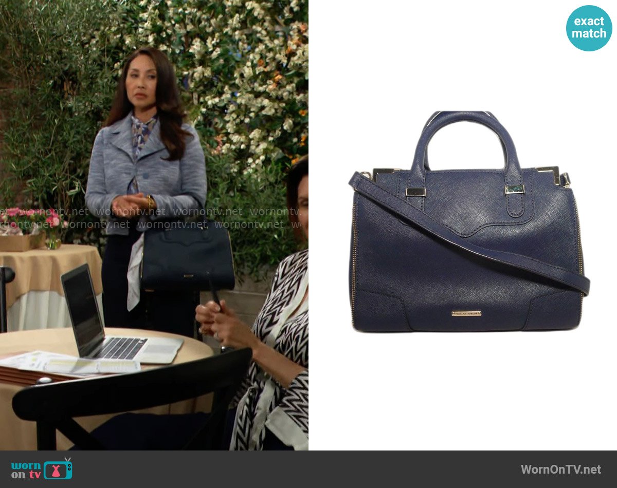 Rebecca Minkoff Amorous Satchel worn by Li Finnegan (Naomi Matsuda) on The Bold and the Beautiful
