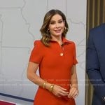 Rebecca’s orange polo dress on Good Morning America