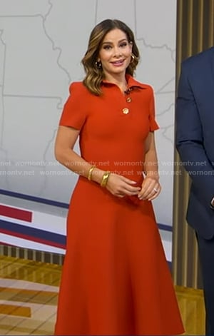 Rebecca's orange polo dress on Good Morning America