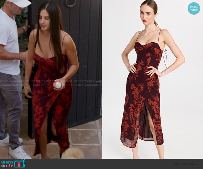 Reformation Kourtney Dress with Slit worn by Michelle Saniei on The Valley