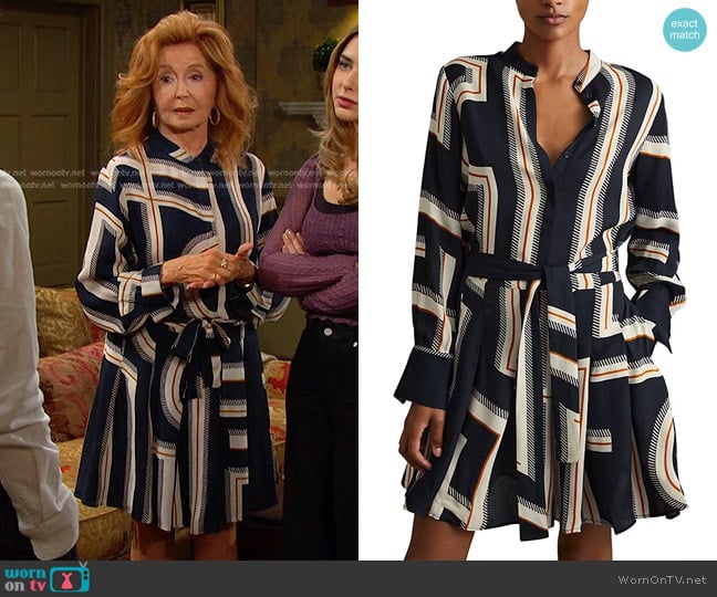 Reiss Ciara Geo Print Mini Dress worn by Maggie Horton (Suzanne Rogers) on Days of our Lives