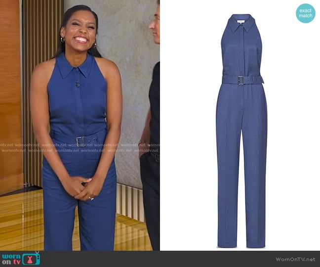 Reiss Petra Maxi Jumpsuit worn by Rachel Scott on Good Morning America