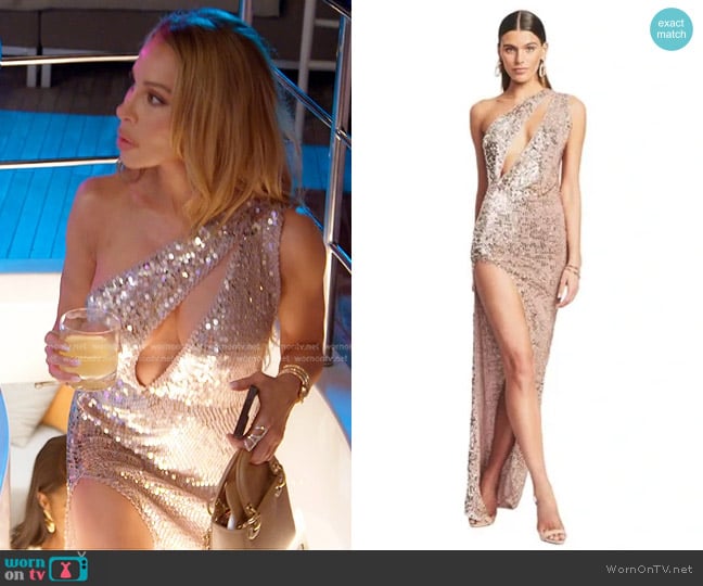 Retrofete Candice Gown worn by Lisa Hochstein (Lisa Hochstein) on The Real Housewives of Miami