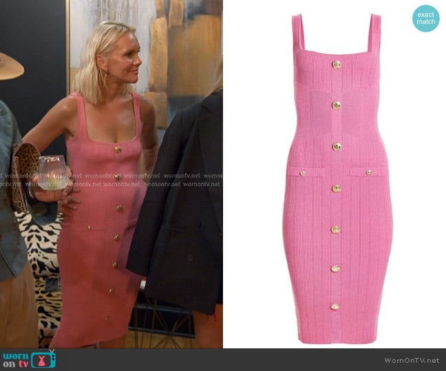 Retrofete Laney Knit Dress in Metallic Candy Pink worn by Galyna Saltkovska on The McBee Dynasty Real American Cowboys